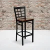Flash Furniture Black Window Back Metal Restaurant Barstool -Flash Furniture GUEST 000ca3ae 3321 497e 88f8 c7377d86758a