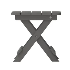 Flash Furniture Halifax Outdoor Folding Side Table, Portable All-Weather HDPE Adirondack Side Table -Flash Furniture GUEST 013d59be 1b54 4c4e b493 a4bbfcf7d994