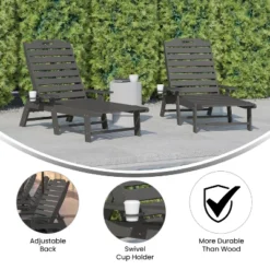 Flash Furniture Monterey Set Of 2 Adjustable Adirondack Loungers With Cup Holders- All-Weather Indoor/Outdoor HDPE Lounge Chairs 20 Flash Furniture Monterey Set Of 2 Adjustable Adirondack Loungers With Cup Holders- All-Weather Indoor/Outdoor HDPE Lounge Chairs -Flash Furniture GUEST 01a0258b 58f4 493b 8e2a 6bfe81479277