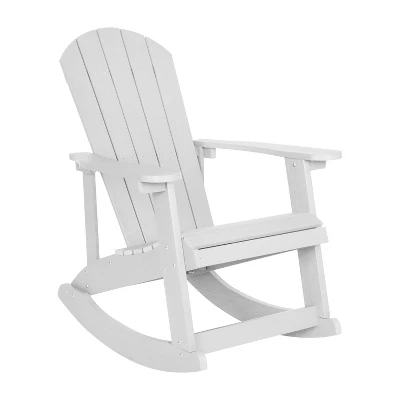 Flash Furniture Savannah All-Weather Poly Resin Wood Adirondack Rocking Chair With Rust Resistant Stainless Steel Hardware 15 Flash Furniture Savannah All-Weather Poly Resin Wood Adirondack Rocking Chair With Rust Resistant Stainless Steel Hardware - Image 13
