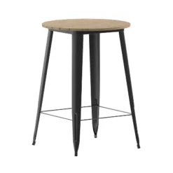 Flash Furniture Declan Commercial Indoor/Outdoor Bar Top Table, 30" Round All Weather Poly Resin Top With Steel Base -Flash Furniture GUEST 029e9fd4 3259 47c1 bb9a eeb3a2810eb9