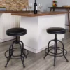 Flash Furniture Rachel 2 Pack 24'' Counter Height Stool With Swivel Lift Black LeatherSoft Seat -Flash Furniture GUEST 030bfdab 1a53 4a76 8661 1f09a9fb4d55