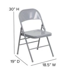 Flash Furniture 2 Pack HERCULES Series Triple Braced & Double Hinged Metal Folding Chair -Flash Furniture GUEST 04095526 8a46 474d 9ba1 393a0a058728
