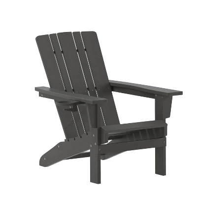 Flash Furniture Halifax Adirondack Chair With Cup Holder, Weather Resistant HDPE Adirondack Chair 16 Flash Furniture Halifax Adirondack Chair With Cup Holder, Weather Resistant HDPE Adirondack Chair - Image 14