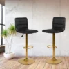 Flash Furniture Modern Vinyl Adjustable Height Barstool With Horizontal Stitch Back, Set Of 2 1 Flash Furniture Modern Vinyl Adjustable Height Barstool With Horizontal Stitch Back, Set Of 2 -Flash Furniture GUEST 04908abe b955 4a09 98f1 f216d119077d