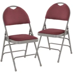 Flash Furniture 2 Pack HERCULES Series Extra Large Ultra-Premium Triple Braced Metal Folding Chair With Easy-Carry Handle -Flash Furniture GUEST 04dceadd 4711 43c2 85da 2510daa242e3