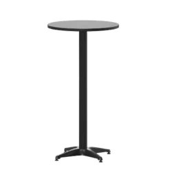 Flash Furniture 23.25" Round Aluminum Indoor-Outdoor Bar Height Table With Flip-Up Table -Flash Furniture GUEST 050e76ac 27f0 4667 bebc 1662065fa820