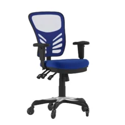 Flash Furniture Nicholas Mid-Back Multifunction Executive Swivel Ergonomic Office Chair With Adjustable Arms And Transparent Roller Wheels -Flash Furniture GUEST 059bd6af 54f2 4038 8e32 178fbb494b36