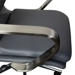 Flash Furniture James Mid-Back Designer Executive Upholstered Office Chair With Brushed Metal Base And Arms -Flash Furniture GUEST 0731fdbb 6fd1 4dc9 8022 4b0a6e3c1e0e