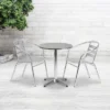 Flash Furniture Lila 23.5'' Round Aluminum Indoor-Outdoor Table Set With 2 Slat Back Chairs 2 Flash Furniture Lila 23.5'' Round Aluminum Indoor-Outdoor Table Set With 2 Slat Back Chairs -Flash Furniture GUEST 078c8e1d b2c5 4ef8 bc8c 37f219c227b7