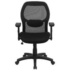 Mid-Back Black Super Mesh Executive Swivel Office Chair With Mesh Padded Seat - Belnick -Flash Furniture GUEST 08c4855f 34e6 4175 a953 5a8d80fb1646