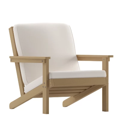 Flash Furniture Charlestown All-Weather Poly Resin Wood Adirondack Style Deep Seat Patio Club Chair With Cushions 15 Flash Furniture Charlestown All-Weather Poly Resin Wood Adirondack Style Deep Seat Patio Club Chair With Cushions - Image 13