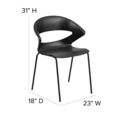 Flash Furniture HERCULES Series 440 Lb. Capacity Black Stack Chair -Flash Furniture GUEST 09b65d0b 1975 4582 b54c 9d6fa7423797