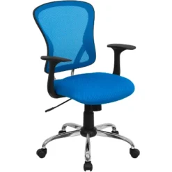 Flash Furniture Mid-Back Mesh Swivel Task Office Chair With Chrome Base And Arms -Flash Furniture GUEST 09c467d1 7260 4ec1 b3b1 8df8a92900fa