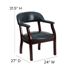 Flash Furniture Navy Vinyl Luxurious Conference Chair With Accent Nail Trim -Flash Furniture GUEST 09ca0eb8 49cd 4952 a004 06ee512bc138