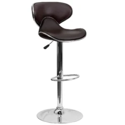 Flash Furniture Contemporary Cozy Mid-Back Vinyl Adjustable Height Barstool With Chrome Base 31 Flash Furniture Contemporary Cozy Mid-Back Vinyl Adjustable Height Barstool With Chrome Base -Flash Furniture GUEST 09d5f676 2f9d 4591 b4eb 63c6e93bd47a