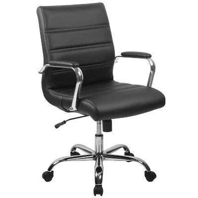 Flash Furniture Mid-Back Executive Swivel Office Chair With Metal Frame And Arms 15 Flash Furniture Mid-Back Executive Swivel Office Chair With Metal Frame And Arms - Image 13