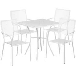 Flash Furniture Oia Commercial Grade 28" Square Indoor-Outdoor Steel Patio Table Set With 4 Square Back Chairs 16 Flash Furniture Oia Commercial Grade 28" Square Indoor-Outdoor Steel Patio Table Set With 4 Square Back Chairs -Flash Furniture GUEST 0a4a94c3 90b7 47ab 8055 30330b0fc5fb