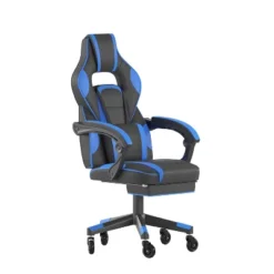 Flash Furniture X40 Gaming Chair Racing Computer Chair With Fully Reclining Back/Arms And Transparent Roller Wheels, Slide-Out Footrest -Flash Furniture GUEST 0a52be1b 6950 41c0 987f 0985795a07ce