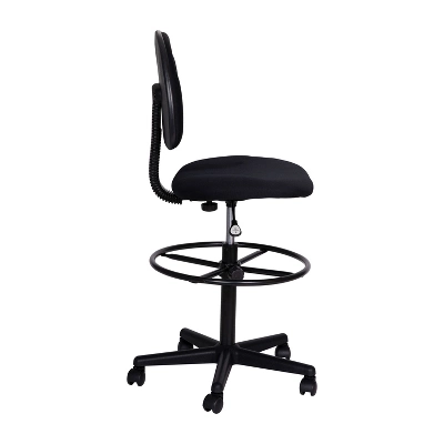 Flash Furniture Black Fabric Drafting Chair (Cylinders: 22.5''-27''H Or 26''-30.5''H) 9 Flash Furniture Black Fabric Drafting Chair (Cylinders: 22.5''-27''H Or 26''-30.5''H) - Image 7