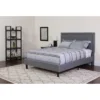 Flash Furniture Roxbury Full Size Tufted Upholstered Platform Bed In Light Gray Fabric With Pocket Spring Mattress -Flash Furniture GUEST 0a871028 02c6 4d51 b8be 8f3125d04c40