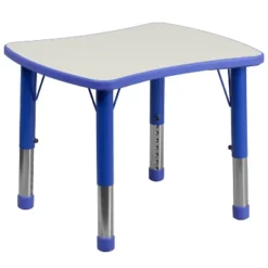Flash Furniture 21.875"W X 26.625"L Rectangular Plastic Height Adjustable Activity Table -Flash Furniture GUEST 0c52a941 3985 4136 a786 1e0885cce5ad