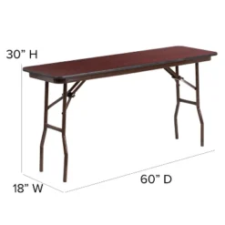 Flash Furniture 5-Foot Mahogany Melamine Laminate Folding Training Table -Flash Furniture GUEST 0d0fa506 ff64 42fa 94d3 0705f7dcdabd
