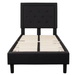 Flash Furniture Roxbury Twin Size Tufted Upholstered Platform Bed In Black Fabric -Flash Furniture GUEST 0ff8a374 8358 46d9 81d3 0319342c79a6