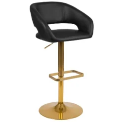 Flash Furniture Contemporary Vinyl Adjustable Height Barstool With Rounded Mid-Back -Flash Furniture GUEST 1091c7c4 742f 4d72 9b68 1f3395287967