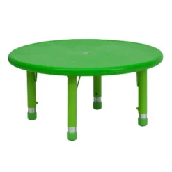 Flash Furniture 33" Round Plastic Height Adjustable Activity Table -Flash Furniture GUEST 10cca98e 8a74 4a19 8c9c 49c3b90abe91