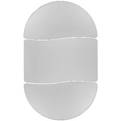 Flash Furniture 3 Piece 76" Oval Wave Flexible Grey Thermal Laminate Activity Table Set - Standard Height Adjustable Legs -Flash Furniture GUEST 114f58f7 e57f 4107 b1ed 49e8498d6930