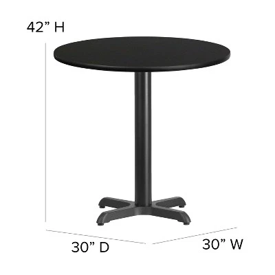 Flash Furniture 30'' Round Laminate Table Set With X-Base And 4 Ladder Back Metal Barstools 7 Flash Furniture 30'' Round Laminate Table Set With X-Base And 4 Ladder Back Metal Barstools - Image 5