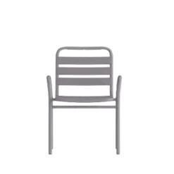 Flash Furniture Lila Commercial Metal Indoor-Outdoor Restaurant Stack Chair With Metal Triple Slat Back And Arms -Flash Furniture GUEST 11da73d6 fcac 4a56 aff4 23d21eb52534