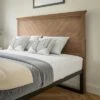 Flash Furniture Fiona Herring Bone Wooden Adjustable Headboard For Universal Metal Bed Frames -Flash Furniture GUEST 11ff499e 929a 45b8 beb3 360652ab9103