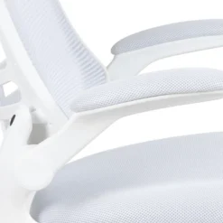 Flash Furniture Mid-Back White Mesh Swivel Ergonomic Task Office Chair With White Frame And Flip-Up Arms -Flash Furniture GUEST 120a056a 1b10 4e72 a643 332d157ddf78