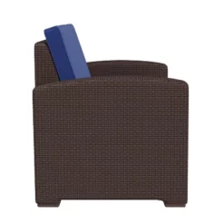 Flash Furniture Seneca Faux Rattan Loveseat With All-Weather Cushions -Flash Furniture GUEST 156d5749 aa1a 4f6f af7e 4d57318ebeef