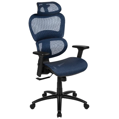Flash Furniture Ergonomic Mesh Office Chair With 2-to-1 Synchro-Tilt, Adjustable Headrest, Lumbar Support, And Adjustable Pivot Arms 15 Flash Furniture Ergonomic Mesh Office Chair With 2-to-1 Synchro-Tilt, Adjustable Headrest, Lumbar Support, And Adjustable Pivot Arms - Image 13