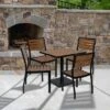 Flash Furniture Lark Outdoor Patio Bistro Dining Table Set With 4 Chairs And Faux Teak Poly Slats -Flash Furniture GUEST 1662f61b d2be 48cc 85c8 6e86e60b5829