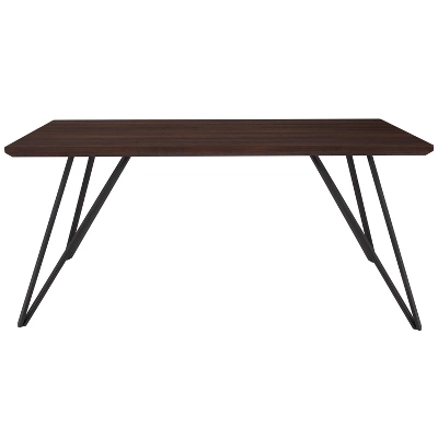 Flash Furniture Corinth 31.5" X 63" Rectangular Dining Table In Dark Ash Finish 5 Flash Furniture Corinth 31.5" X 63" Rectangular Dining Table In Dark Ash Finish - Image 3