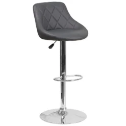 Flash Furniture Contemporary Vinyl Bucket Seat Adjustable Height Barstool With Diamond Pattern Back And Chrome Base -Flash Furniture GUEST 19809d29 31f0 440a 9673 64121fc1e652