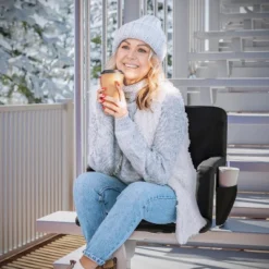 Flash Furniture Malta Portable Heated Reclining Stadium Chair With Armrests, Padded Back & Heated Seat With Dual Storage Pockets And Backpack Straps -Flash Furniture GUEST 19a30a15 772f 4a06 81c9 9685ad1841b1