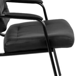 Flash Furniture Darwin Flash Fundamentals Black LeatherSoft Executive Reception Chair With Black Metal Frame -Flash Furniture GUEST 1a47ef1f 2325 4a1d 8492 23cca47979a7
