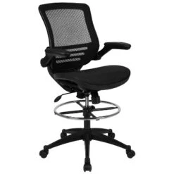 Flash Furniture Mid-Back Transparent Mesh Drafting Chair With Flip-Up Arms -Flash Furniture GUEST 1b196660 9eca 4841 9efb 35cc7f2b90a7