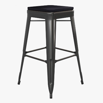 Flash Furniture Cierra Set Of 4 Commercial Grade 30" High Backless Metal Indoor Bar Height Stools With All-Weather Poly Resin Seats 16 Flash Furniture Cierra Set Of 4 Commercial Grade 30" High Backless Metal Indoor Bar Height Stools With All-Weather Poly Resin Seats - Image 14