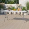 Flash Furniture 6-Foot Granite White Plastic Folding Table -Flash Furniture GUEST 1be03ba7 456e 4295 a9df 5484ae695e09