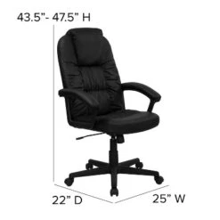 Flash Furniture Hansel High Back Black LeatherSoft Executive Swivel Office Chair With Arms 13 Flash Furniture Hansel High Back Black LeatherSoft Executive Swivel Office Chair With Arms -Flash Furniture GUEST 1bff7b3e 1cf7 4fb5 bd07 4381b84cfdb7