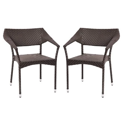 Flash Furniture Jace Set Of 2 Commercial Grade Stacking Patio Chairs, All Weather PE Rattan Wicker Patio Dining Chairs 13 Flash Furniture Jace Set Of 2 Commercial Grade Stacking Patio Chairs, All Weather PE Rattan Wicker Patio Dining Chairs - Image 11