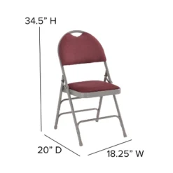 Flash Furniture 2 Pack HERCULES Series Extra Large Ultra-Premium Triple Braced Metal Folding Chair With Easy-Carry Handle -Flash Furniture GUEST 1ced6f6f 4715 4740 aeda 6d8498cfd1fe