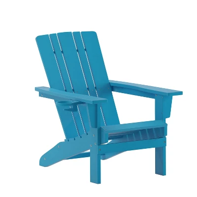 Flash Furniture Halifax Adirondack Chair With Cup Holder, Weather Resistant HDPE Adirondack Chair 15 Flash Furniture Halifax Adirondack Chair With Cup Holder, Weather Resistant HDPE Adirondack Chair - Image 13