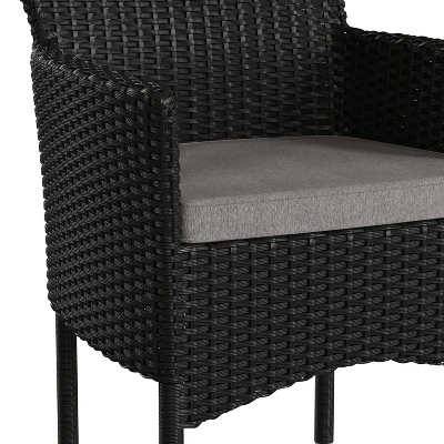 Flash Furniture Maxim Modern Wicker Patio Armchairs For Deck Or Backyard, Fade And Weather-Resistant Frames And Cushions 9 Flash Furniture Maxim Modern Wicker Patio Armchairs For Deck Or Backyard, Fade And Weather-Resistant Frames And Cushions - Image 7